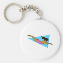 buceador del chica llaveros personalizados