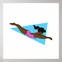 Buceador del chica poster
