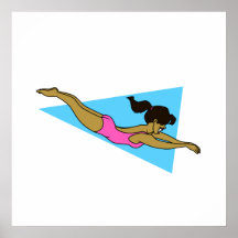 buceador del chica posters