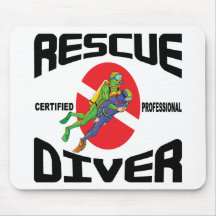 Buceador del rescate alfombrillas de ratones