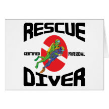 Buceador del rescate felicitacion 