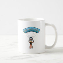 Buceador femenino ligero del cielo taza