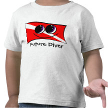 Buceador futuro feliz camisetas