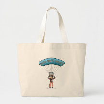 Buceador rubio del cielo del chica bolsa lienzo
