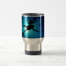 Buceador subacuático taza de café