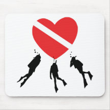 Buceo con escafandra del amor tapetes de ratones
