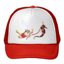 Buceo con escafandra Santa y gorra del Seahorse