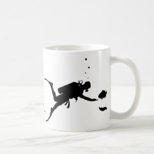 Buceo con escafandra taza