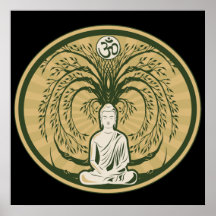 Buda debajo del árbol de Bodhi Impresiones