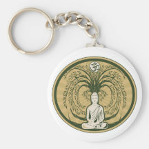 Buda debajo del árbol de Bodhi Llavero Personalizado