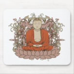 Buda en la flor de Lotus Tapete De Raton