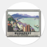 Budapest vía Harwich Etiquetas Redondas