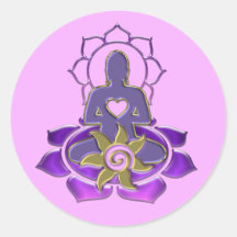 BUDDHA energy | light pink Runder Sticker