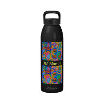 Buena suerte - mantra de OM Botella De Agua