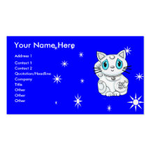 Buena suerte que tienta el gato Maneki Neko Plantillas De Tarjetas De Visita