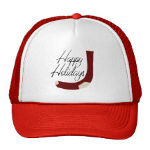 Buenas fiestas almacenando gorra