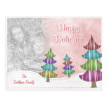 Buenas fiestas árboles caprichosos del navidad de  postales