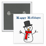 Buenas fiestas muñeco de nieve pins