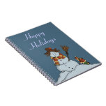 buenas fiestas nuevo cuaderno del muñeco de nieve