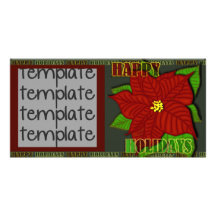 Buenas fiestas poinsettia tarjetas fotográficas 