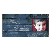 Buenas fiestas tarjeta de la foto de familia - ace tarjeta personal
