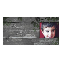 Buenas fiestas tarjeta de la foto de familia - ace tarjeta personal