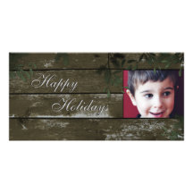 Buenas fiestas tarjeta de la foto de familia - ace tarjeta fotográfica