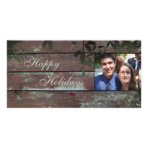 Buenas fiestas tarjeta de la foto de familia - ace tarjeta con foto personalizada