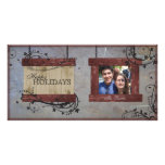 Buenas fiestas tarjeta de la foto de familia - tab tarjeta fotografica personalizada