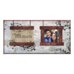 Buenas fiestas tarjeta de la foto de familia - tab tarjetas con fotos personalizadas