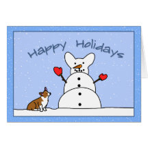 Buenas fiestas tarjeta de Navidad del Corgi