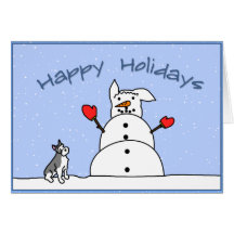 Buenas fiestas tarjeta de Navidad del Schnauzer