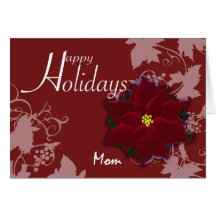 Buenas fiestas tarjeta del Poinsettia del navidad 