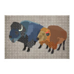 Buffalo Bill y lona de arte anteada Impresión En Lona