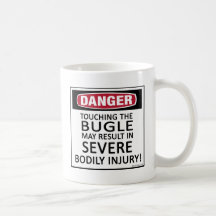 Bugle del peligro taza