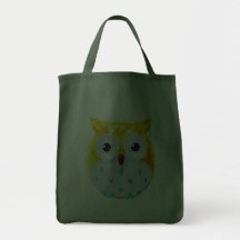 Búho amarillo lindo bolsas