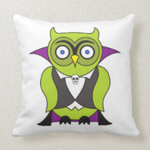 Búho de Halloween del vampiro Almohadas