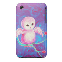 Búho de Kawaii iPhone 3 Carcasas