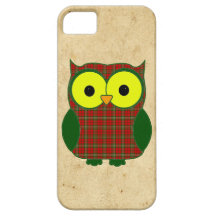 Búho de la tela escocesa de tartán de Scott iPhone 5 Case-Mate Coberturas