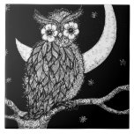 Búho de medianoche azulejos cerámicos