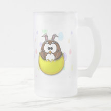 Búho de Pascua - amarillo Tazas De Café