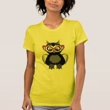 Búho del empollón del inconformista camisetas