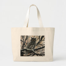 Búho del invierno bolsas