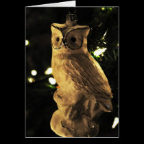 Búho del navidad tarjetas