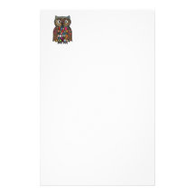 Búho del remiendo papeleria personalizada