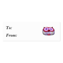 búho delicado del fushcia plantillas de tarjetas de visita