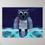 Búho en la guinga de la noche posters