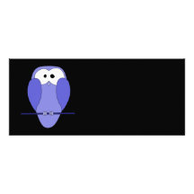 Búho en la noche. Azul, negro Comunicados Personales