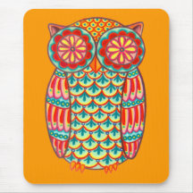 Búho enrrollado Mousepad Alfombrillas De Ratones