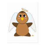 Búho Huggable de Brown del ángel Tarjetas Postales